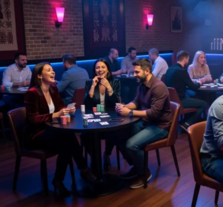 Hangulatos offline póker est a Live Music Venue egyik budapesti helyszínén